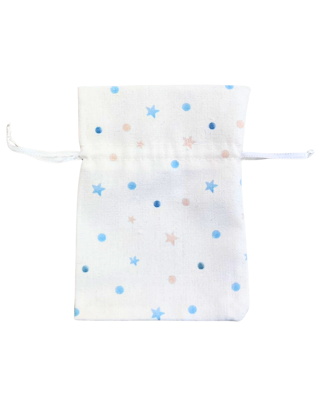 Pochon coton motifs bleu