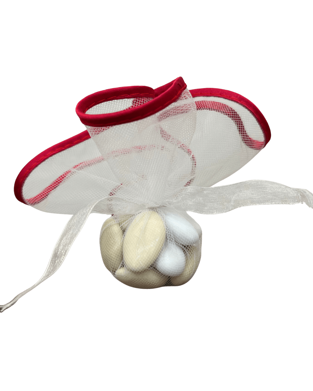 TULLE BORDURE ROUGE